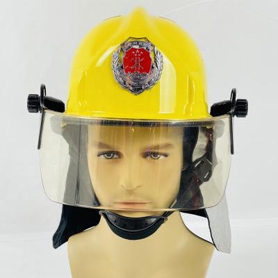 China Good Quality Fire Fighting Protection Fire Fighter Fire Fighting Helmet Safety Fire Helmet With Shield And Flame Retardant Shawl for sale