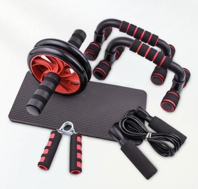 China Hot Selling 5 PCS Muscle Training Equipment 5 Set Wheel Factory New Products Red Abdominal Set Home Sporting Goods 0004 for sale