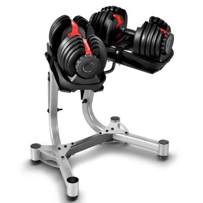 China Modern Adjustable Dumbbell Set With Rack 552 1090 24kg 40kg 52.5lb 90lb Gym Equipment Rack Dumbbell Rack for sale