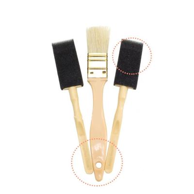 China Multifunctional Wooden Rod Sponge Brush Paint Brushes Set Of Sales 25 Pcs Nylon Professional Supply for sale