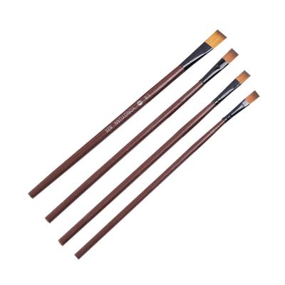 China Main flat brush oil watercolor factory painting nylon nylon brush set wholesale for sale