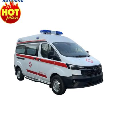 China 2024 Ambulance Car Ford Monitoring Mobile Medical Ambulance With ABS Interior Ambulance Vehicle for sale