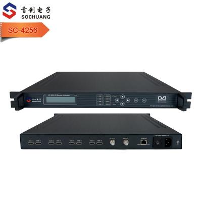 China DVB Headend SC-4256 Low Cost HD DVB-T Encoder H.264 8 Channels DVB-T Encoder Modulator H.264 HD Modulator To DVB-T Modulator for sale