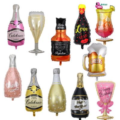 China Gift Toy High Quality Wine Globos Foil Glass Balloon For Birthday Party Decorations for sale