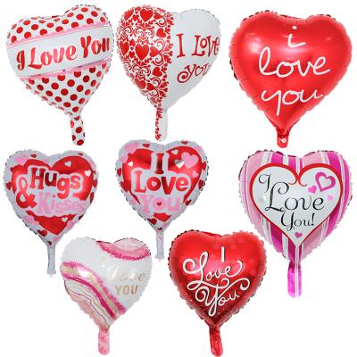 China Gift Toy 18inch Heart Shaped Helium Foil Balloon For Wedding Birthday Party Decor Valentine's Day for sale