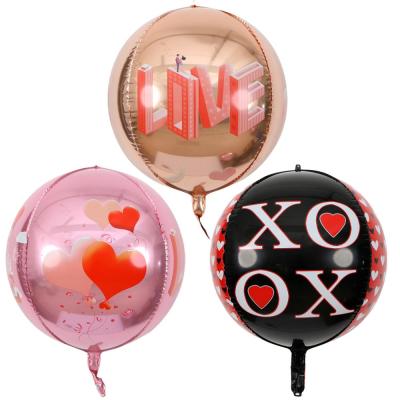 China 22inch 4D Valentine's Day Foil Balloon For Kid Children Play Wedding Birthday Party Decoration 22inch for sale