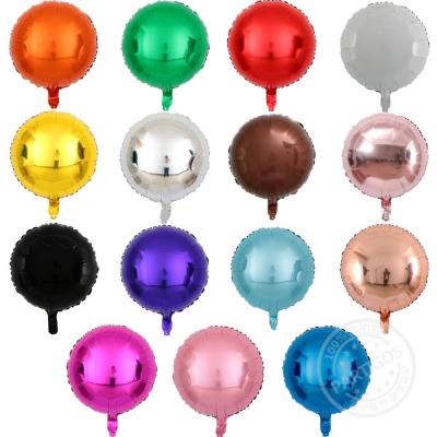 China Gift toy 18inch colorful round foil balloon for kisds toy wedding birthday decorate balloon for sale