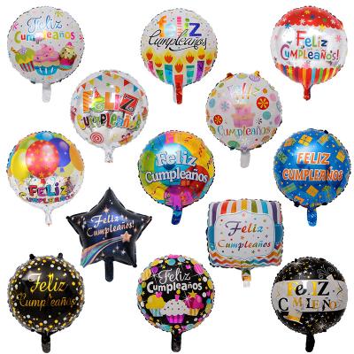 China Party Decoration New Arrival 18inch Spanish Printing Foil Balloon For Birthday Party Decoration for sale