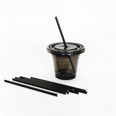 China China Design Wholesale 6-12mm Length Black Recyclable Eco Friendly Straws For Paper Drinks for sale