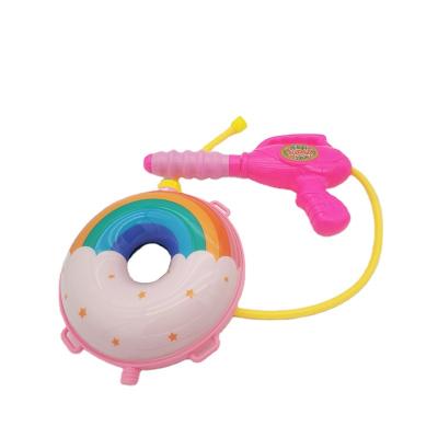 China Rainbow Donut Backpack Water Gun Shooting Toy for sale