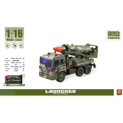 China Toy Friction Drive (acousto-optic) inertia car armed forces missile launcher children for sale