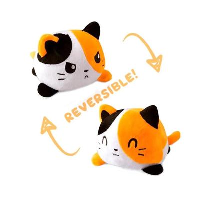 China 2021 Amazon Comfy Hot Selling Stuffed Animals Toys Stuffed Cat Plush Reversible Cat Plush For Children for sale