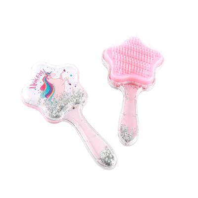 China 2021 Comfortable Wholesale Toy Cartoon Five Pointed Star Hair Brush Shaped Air Cushion Comb For Children for sale