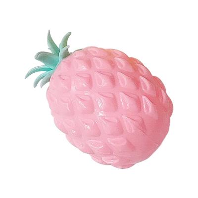 China Eco-friendly material custom unique cute fruit pineapple squeeze decompression fidgety ball for sale