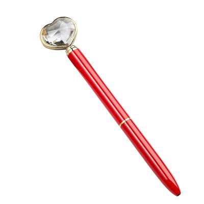 China Hot-selling Popular Heart Diamond Gift Metal Ballpoint Pen for sale