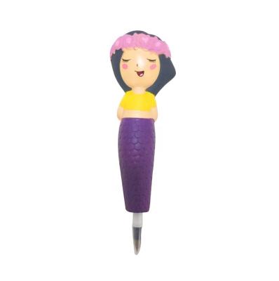 China New popular best-selling colorful creative tip Pen Soft Stress Relief Toy Pen For Girls mermaid shape for sale