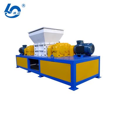 China Recycle waste plastic double shaft mini used plastic bottle shredder / tire recycle crushing machine / iron shredder for sale