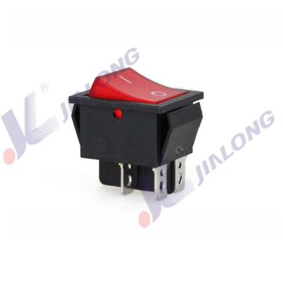 China UL t125 KCD4-202EC t125 KCD4-202EC Switch T85 3way 4pins 6pins Double Button Illuminated Waterproof Rocker Switch T85 3way 4pins 6pins Rocker Switch for sale