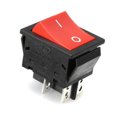 China Series Black Rocker Switch 2 ON-OFF Or ON-OFF-ON White Color KCD4-201C for sale