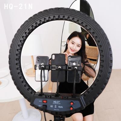 China New 21 Inch PORTABLE Hot Led Ring Light Auto Timer With Tripod Net Live Fill Light Phone Holder Red Cell Phone Bracket for sale