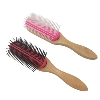 China Hair Duct Brushes High Quality Hair Duct Brushes Wooden Material Silicone Hair Salon Hair Duct Brushes for sale