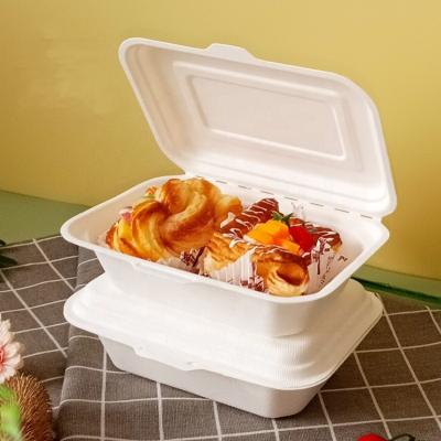 China 1000ml Inch 1000ml Biodegradable Eco Friendly Compostable Disposable Tableware Bagasse Sugar Cane Food Container for sale