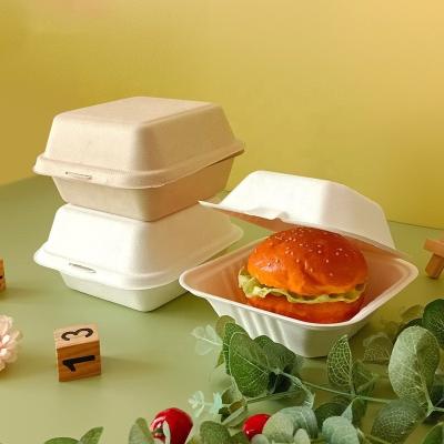 China Food Packaging Clamshell Food Container Biodegradable Disposable Food Packaging For Burger for sale