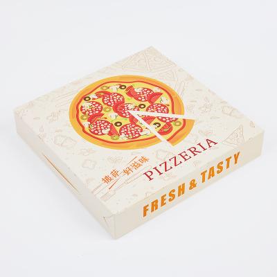 China Wholesale Recyclable Pizza Box Package Cardboard Supplier Custom Design Printed Bulk Cheap Pizza Packaging Boxes With Your Own Logo for sale