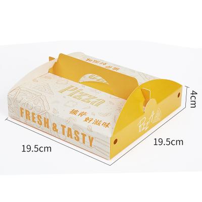 China Wholesale Custom Recyclable Logo Printing White Corrugated Pizza Kraft Paper Cardboard Box for sale