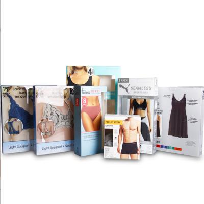 China Recyclable Wholesale Printed Mens Underwear Packaging Boxes Custom Boxes For Apparel Customized Cardboard Shoes And Apparel Briefs Accept for sale