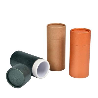 China Recyclable Eco - Friendly Custom Recycled OEM Cheap Round Paper Box Tube Can For Cosmetic Or Gifts With Ribbon String Packing With Glass Tube for sale