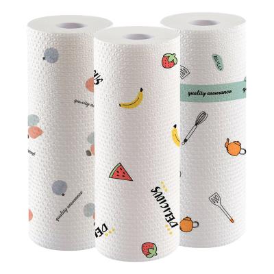 China Eco-Friendly 2ply Eco-friendly 3ply Embossed Printed Kitchen Towels Tissue Bamboo Paper Towel Roll for sale