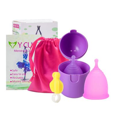 China Healthy Menstrual Cup Customized Flexible Reusable Collapsible Cup Silicone Foldable Menstrual Period Cup for sale