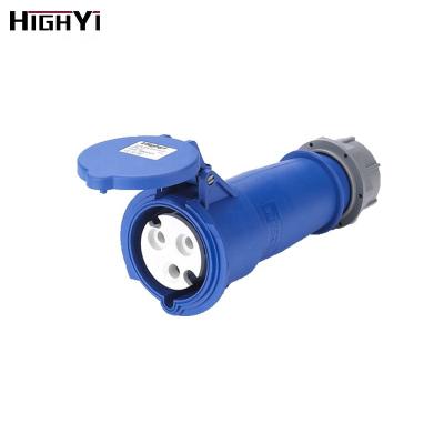 China HY3321 IP44 Protection 3p 200~250V 32A Industrial Three Phase Industrial Coupler With Good Connection for sale