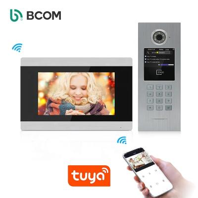 China IP intercom manufactur villa ip waterproof wifi tuya smart touch screen 7 inch video intercom doorphone system 7 inch touch screen for sale