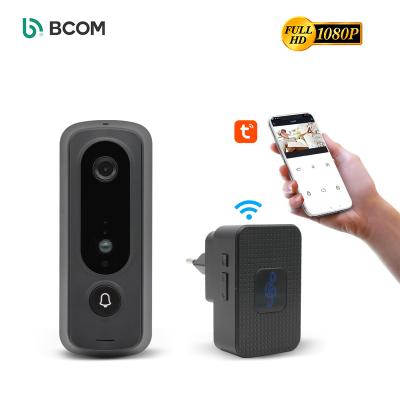 China NIGHT VISION 1080P wifi video doorbell with baterry smart chime wireless rechargale access control system for sale