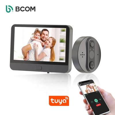 China 4.3 inch night vision wireless audio intercom motion detection Bcom support tuya app for sale