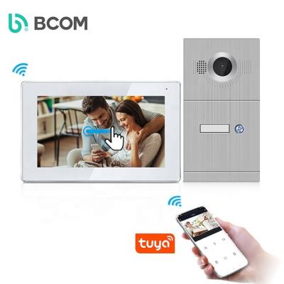 China New product IP 7inch wired citofonia wifi video doorbell videoportero smart inter video doorphone com system 190*120mm / 116*210 mm for sale