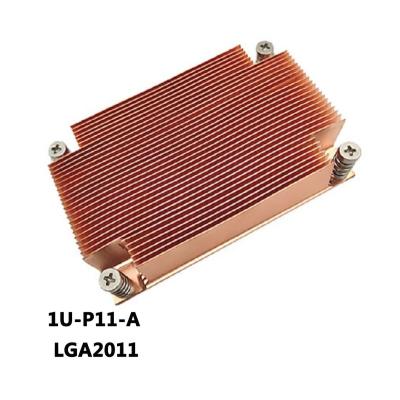 China Processor Best 1U Passive Copper Intel Socket 2011 Server Cpu Cooler Cooling With Skived Heatsink for sale