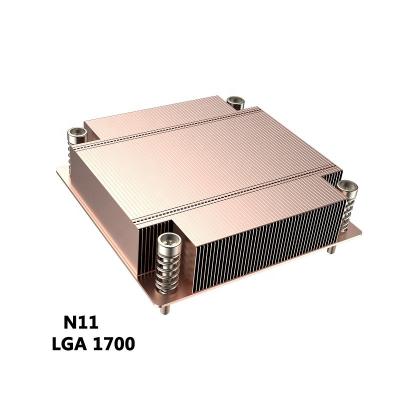 China Copper Best Lga 1700 1U Passive Server Cpu Cooler Copper Cpu Heatsink With Vapor Chamber For Computer for sale