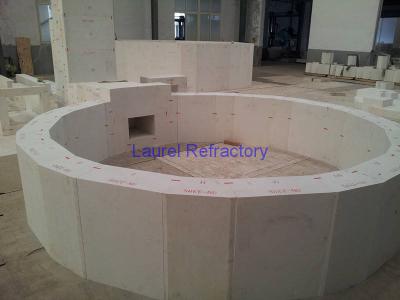 China Fire Resistant Corundum Refractory Bricks , Fused Zircon Corundum Brick for sale