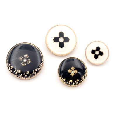 China Metal Viable Round Button For Clothing Coat Buttons Decorative Apparel Sewing Accessories for sale