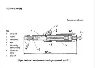 중국 소구에 의해 충돌하기 위한 저항을 위한 ISO4532 테스터 판매용