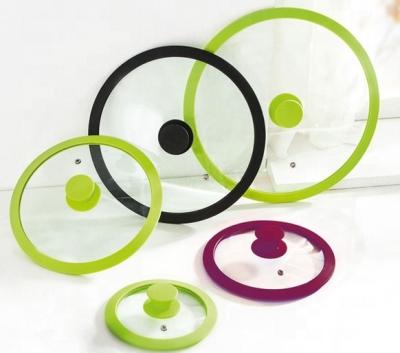 China Viable Universal Silicone Jar Cover Glass Lid With Various Sizes for sale