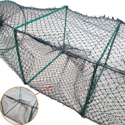 China Hot Selling China 9.2M PE Aquaculture Net Shrimp Lobster Cage Trap Crayfish Pot Fishing Nets For Sale for sale