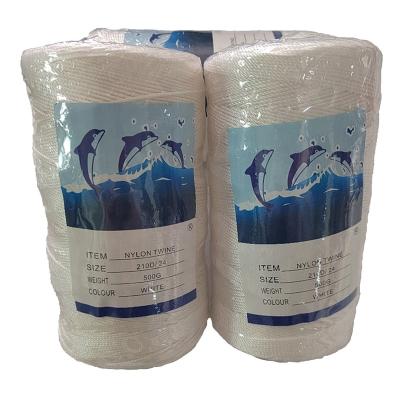 China Hot Selling Multifilament Multifilament Twist Yarm 210D/24PLY Color Twine Rope Nylon White Fishing Nets for sale