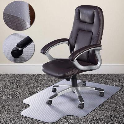 China Wholesale Washable PVC Office Umpire Chair Mat For Carpet Office Rolling Chair Mat With Lips for sale