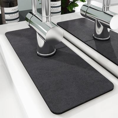 China Kitchen Silicone Absorbent Mat Sink Splash Guard Washable Wholesale Faucet for sale