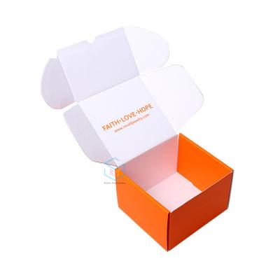 China Recyclable Orange Cardboard Cartons Packing Shenzhen Shoe Box for sale