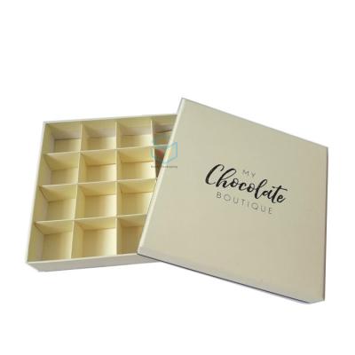 China Luxury Recyclable Paper Cardboard Box Chocolate Packaging With Divider for sale